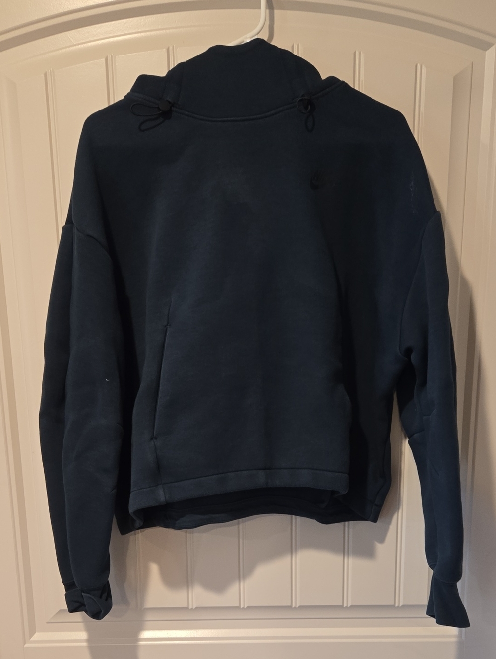 Nike Navy Blue Pullover Hoodie with White Trim